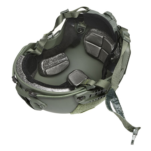 nHelmet Airsoft Helm FAST Standard Railed mit NVG Mount oliv Bild 9