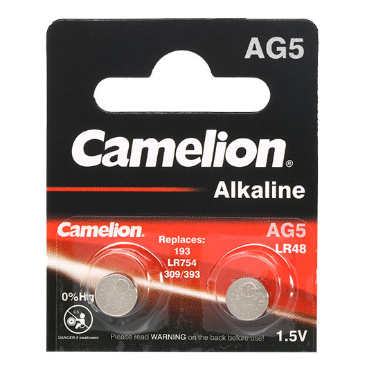 Camelion Alkaline Batterie AG5 / LR48 1,5V - 2er Blister