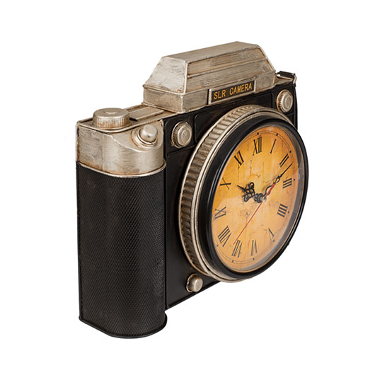 Metall-Schlsselkasten Kamera mit Uhr vintage Bild 1