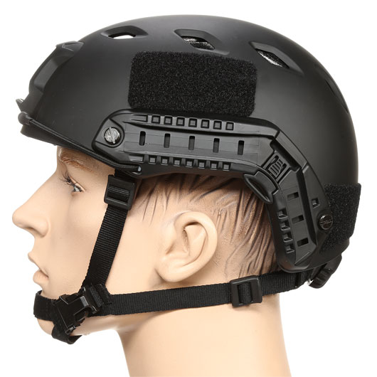 nHelmet Airsoft Helm FAST BJ Standard Railed mit NVG Mount schwarz Bild 1