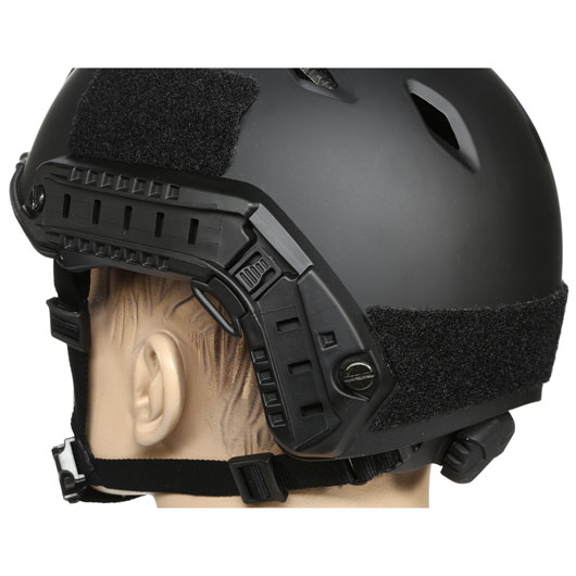 nHelmet FAST BJ Standard Railed Airsoft Helm mit NVG Mount schwarz Bild 7