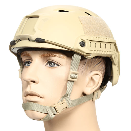 nHelmet Airsoft Helm FAST BJ Standard Railed mit NVG Mount Dark Earth