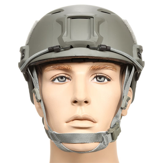 nHelmet Airsoft Helm FAST BJ Standard Railed mit NVG Mount Foliage Green Bild 2