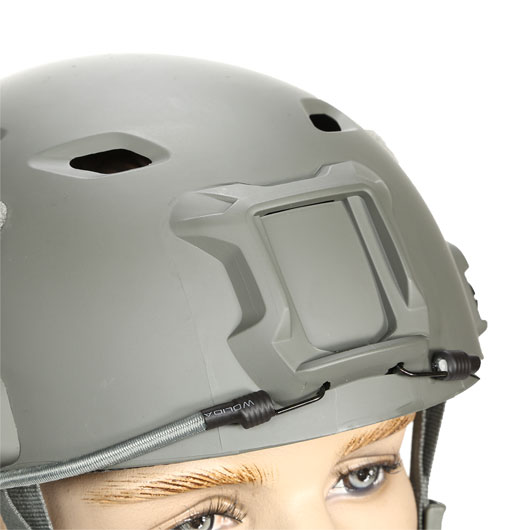 nHelmet Airsoft Helm FAST BJ Standard Railed mit NVG Mount Foliage Green Bild 5
