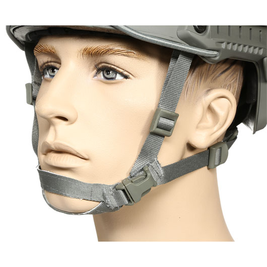nHelmet Airsoft Helm FAST BJ Standard Railed mit NVG Mount Foliage Green Bild 6