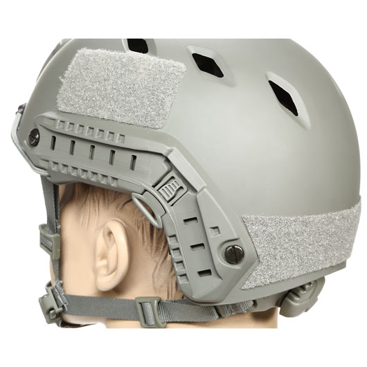 nHelmet Airsoft Helm FAST BJ Standard Railed mit NVG Mount Foliage Green Bild 7