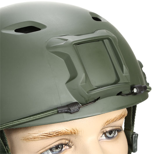 nHelmet Airsoft Helm  FAST BJ Standard Railed mit NVG Mount oliv Bild 5