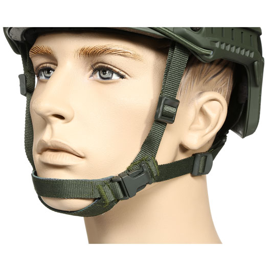 nHelmet Airsoft Helm  FAST BJ Standard Railed mit NVG Mount oliv Bild 6