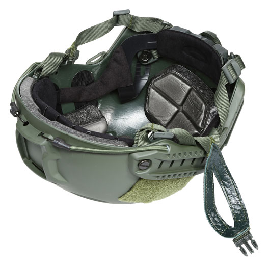 nHelmet Airsoft Helm  FAST BJ Standard Railed mit NVG Mount oliv Bild 9
