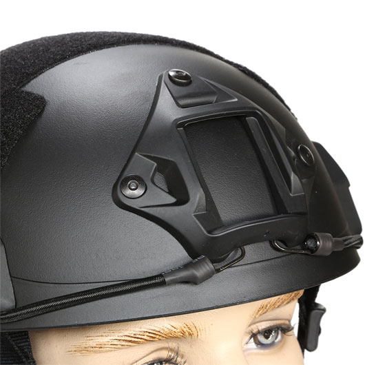nHelmet Airsoft Helm FAST Maritime Standard Railed mit NVG Mount schwarz Bild 5