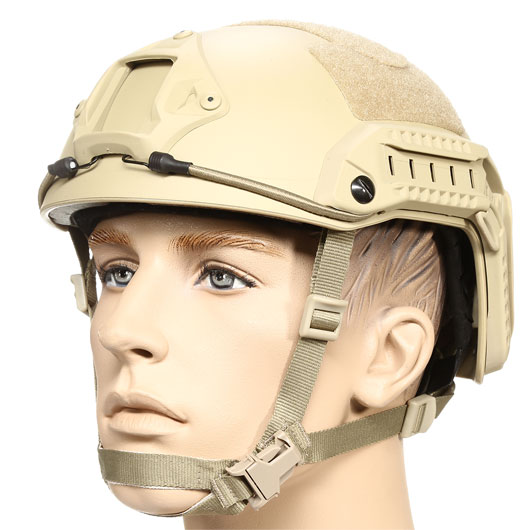 nHelmet Airsoft Helm FAST Maritime Standard Railed mit NVG Mount Dark Earth