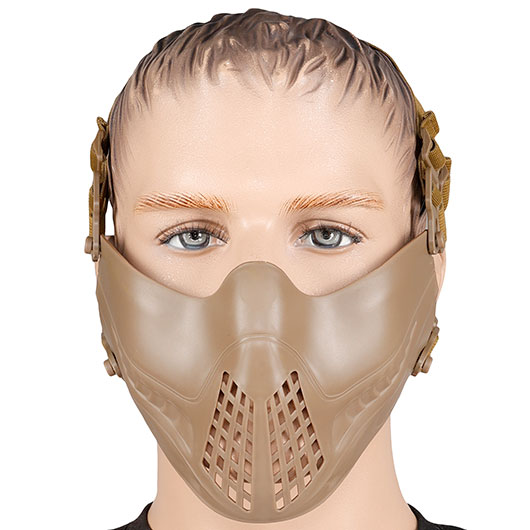 WoSport Pilot TPU-Verbundkunststoff Airsoft-Halbmaske 600 FPS tan Bild 1