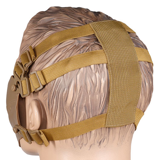 WoSport Pilot TPU-Verbundkunststoff Airsoft-Halbmaske 600 FPS tan Bild 3