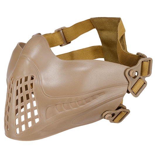 WoSport Pilot TPU-Verbundkunststoff Airsoft-Halbmaske 600 FPS tan Bild 4