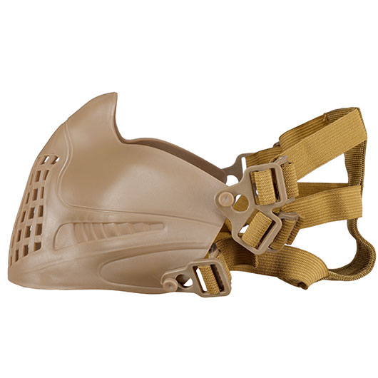 WoSport Pilot TPU-Verbundkunststoff Airsoft-Halbmaske 600 FPS tan Bild 6