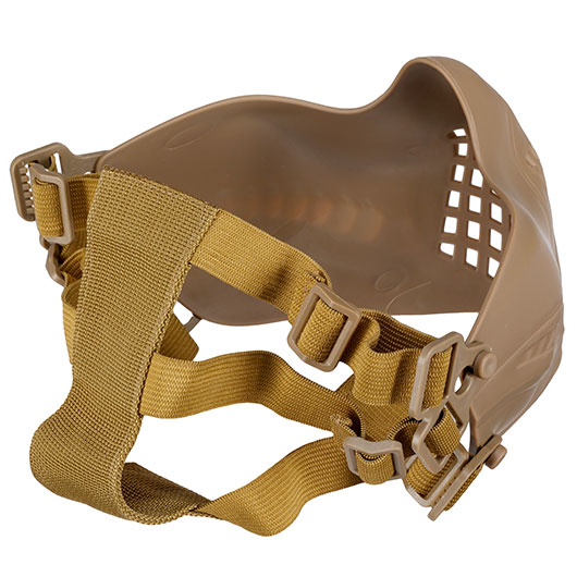WoSport Pilot TPU-Verbundkunststoff Airsoft-Halbmaske 600 FPS tan Bild 7