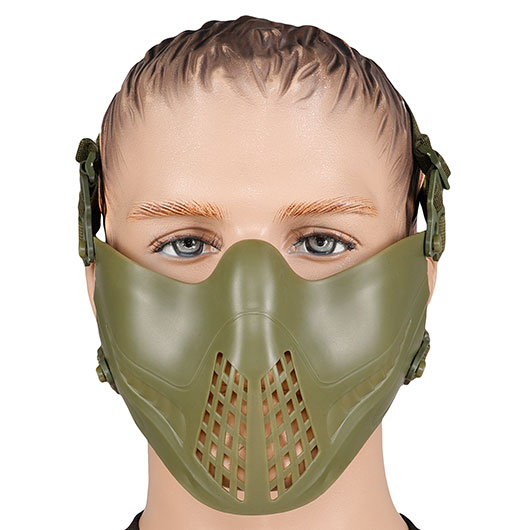 WoSport Pilot TPU-Verbundkunststoff Airsoft-Halbmaske 600 FPS oliv Bild 1