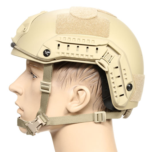 nHelmet Airsoft Helm FAST Maritime Standard Railed mit NVG Mount Dark Earth Bild 1