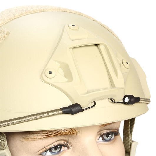 nHelmet Airsoft Helm FAST Maritime Standard Railed mit NVG Mount Dark Earth Bild 5