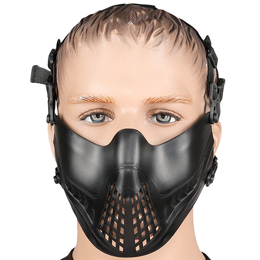 WoSport Pilot TPU-Verbundkunststoff Airsoft-Halbmaske 600 FPS schwarz Bild 1