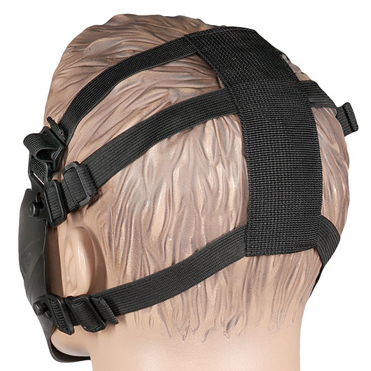 WoSport Pilot TPU-Verbundkunststoff Airsoft-Halbmaske 600 FPS schwarz Bild 3