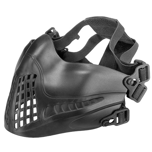 WoSport Pilot TPU-Verbundkunststoff Airsoft-Halbmaske 600 FPS schwarz Bild 4