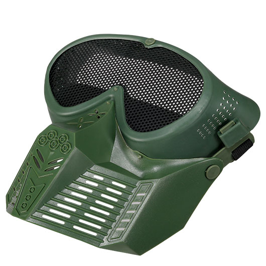 Fidragon SA-Upgrade Gittermaske mit Mundabdeckung Full Face oliv Bild 2