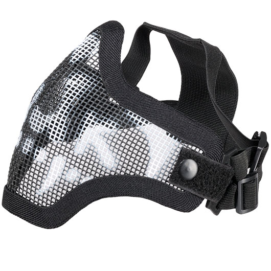 WoSport WST Scout V1 Airsoft Gittermaske Lower Face Black Skull Bild 4
