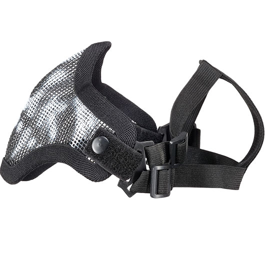 WoSport WST Scout V1 Airsoft Gittermaske Lower Face Black Skull Bild 6