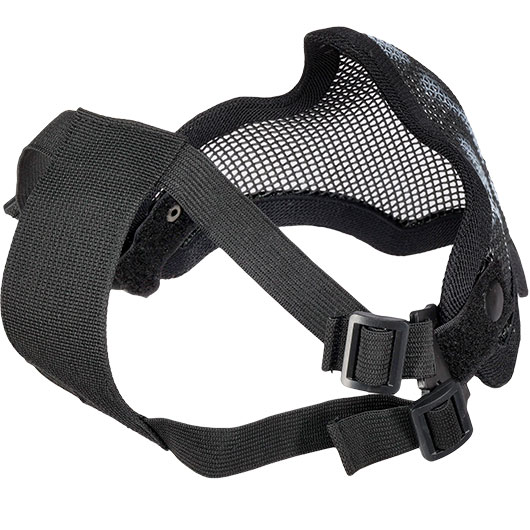 WoSport WST Scout V1 Airsoft Gittermaske Lower Face Black Skull Bild 7