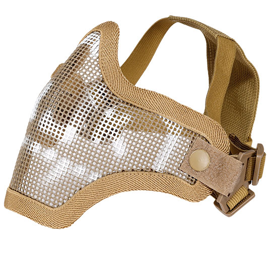 WoSport WST Scout V1 Airsoft Gittermaske Lower Face Tan Skull Bild 4