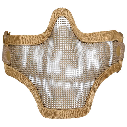 WoSport WST Scout V1 Airsoft Gittermaske Lower Face Tan Skull Bild 5
