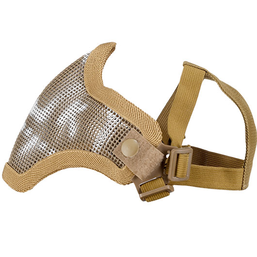WoSport WST Scout V1 Airsoft Gittermaske Lower Face Tan Skull Bild 6