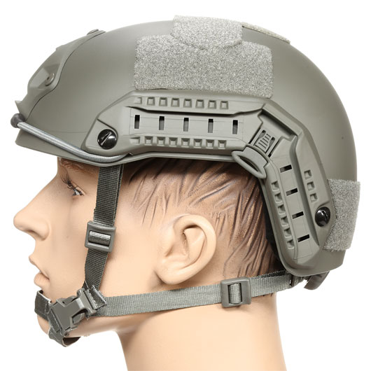 nHelmet FAST Maritime Standard Railed Airsoft Helm mit NVG Mount Foliage Green Bild 1