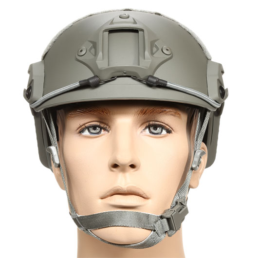 nHelmet Airsoft Helm FAST Maritime Standard Railed mit NVG Mount Foliage Green Bild 2