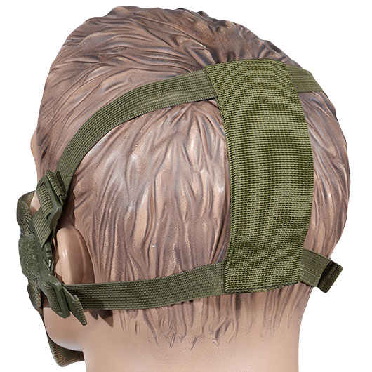 WoSport WST Scout V1 Airsoft Gittermaske Lower Face OD Skull Bild 3
