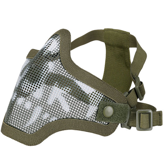 WoSport WST Scout V1 Airsoft Gittermaske Lower Face OD Skull Bild 4
