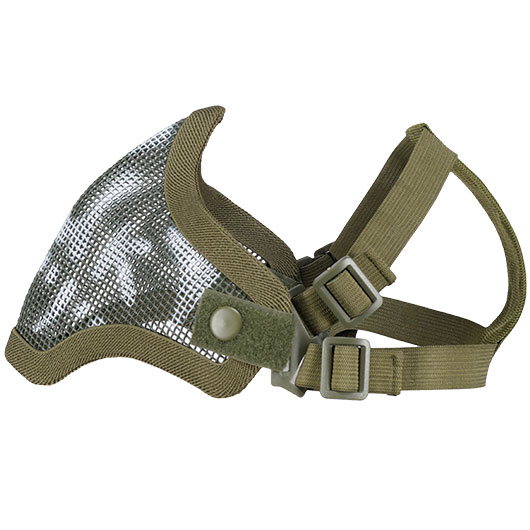 WoSport WST Scout V1 Airsoft Gittermaske Lower Face OD Skull Bild 6