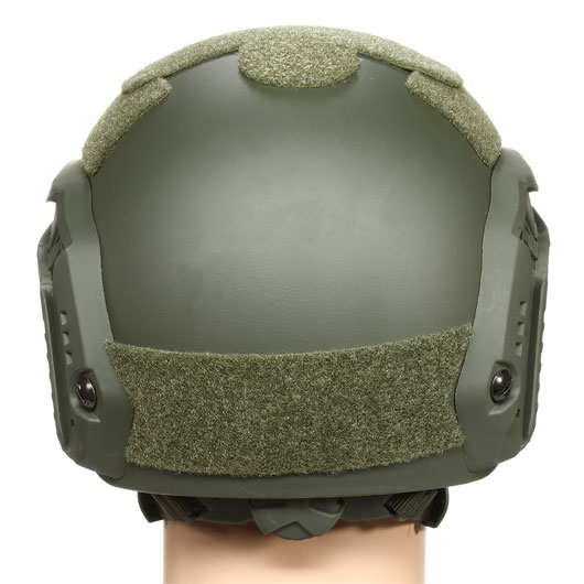 nHelmet Airsoft Helm FAST Maritime Standard Railed mit NVG Mount oliv Bild 4