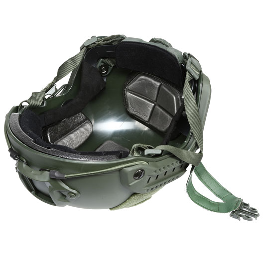 nHelmet Airsoft Helm FAST Maritime Standard Railed mit NVG Mount oliv Bild 9