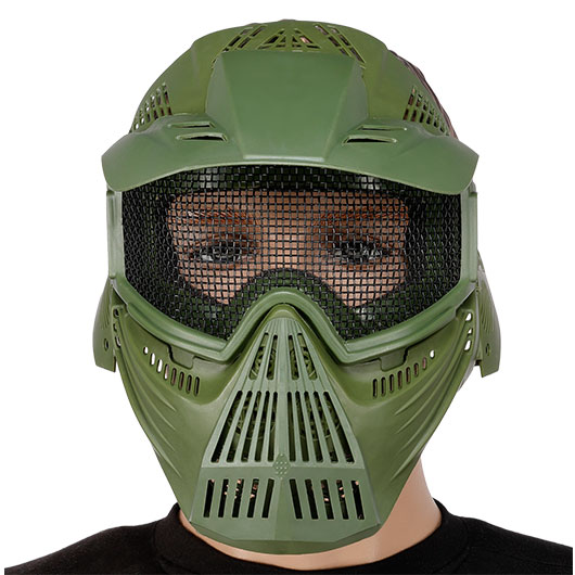 Fidragon Transformer Leader Gittermaske m. Mundabdeckung Full Face oliv Bild 1