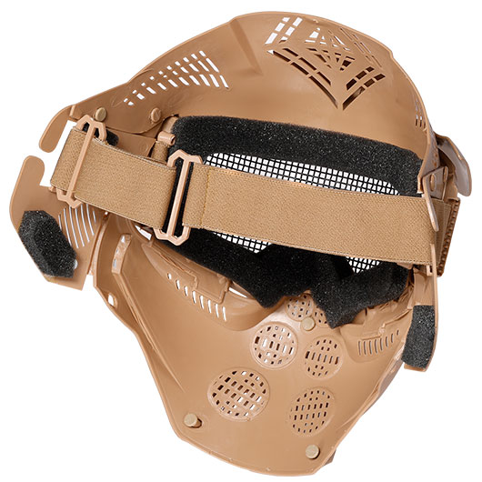 Fidragon Transformer Leader Gittermaske m. Mundabdeckung Full Face tan Bild 6