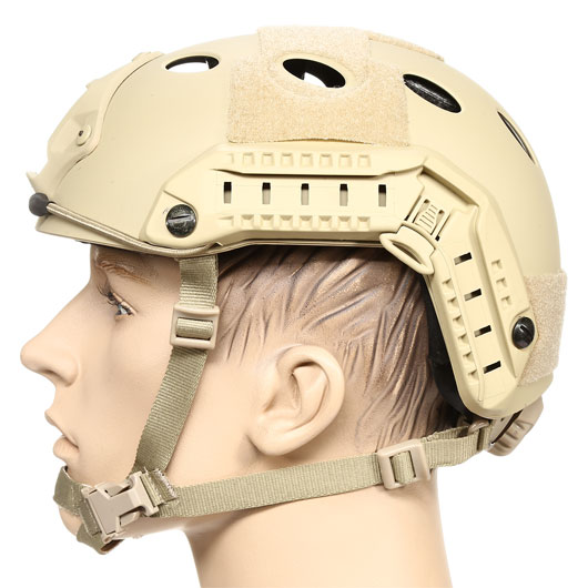 nHelmet Airsoft Helm FAST PJ Maritime Railed mit NVG Mount Dark Earth Bild 1