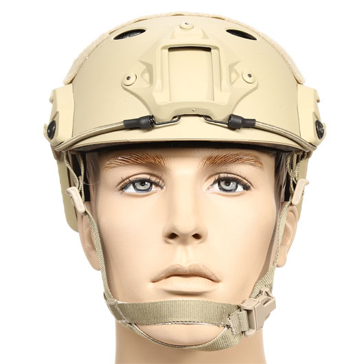 nHelmet Airsoft Helm FAST PJ Maritime Railed mit NVG Mount Dark Earth Bild 2
