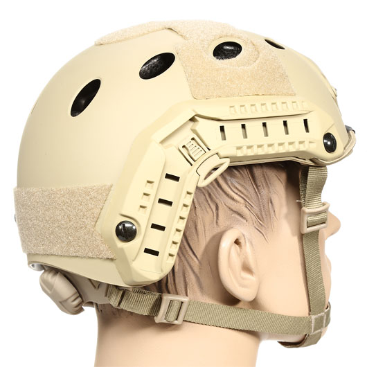 nHelmet Airsoft Helm FAST PJ Maritime Railed mit NVG Mount Dark Earth Bild 3