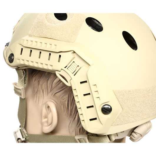 nHelmet Airsoft Helm FAST PJ Maritime Railed mit NVG Mount Dark Earth Bild 7