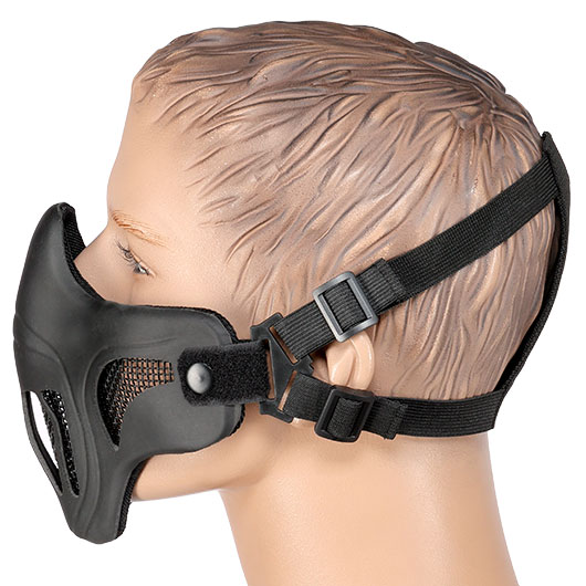WoSport WST Scout V1 Improved Airsoft Gittermaske Lower Face schwarz Bild 2