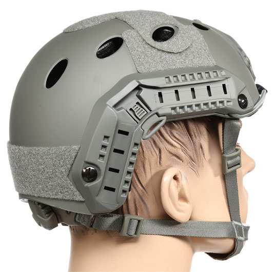 nHelmet Airsoft Helm FAST PJ Maritime Railed mit NVG Mount Foliage Green Bild 3