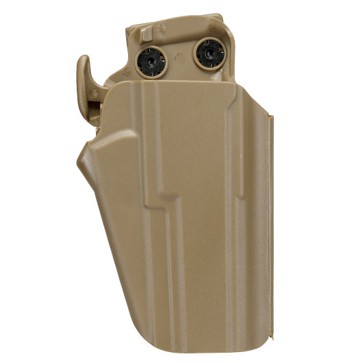 WoSport Universal Type-E Holster Kunststoff m. Grtelhalter fr Pistolen rechts tan