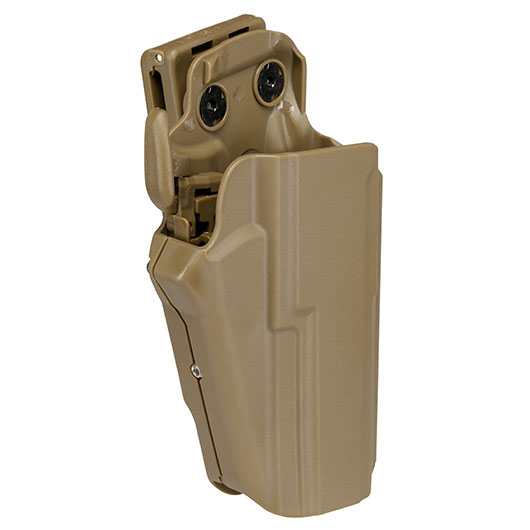 WoSport Universal Type-E Holster Kunststoff m. Grtelhalter fr Pistolen rechts tan Bild 1